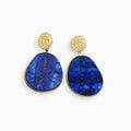 Stilvolle Lapis- und Tigerauge-Ohrringe - Althea | Shop Nory