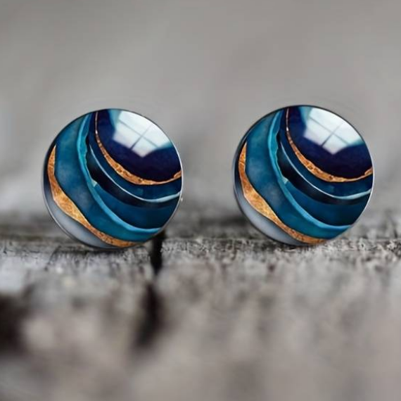 Blaue Vintage-Ohrringe – Noor | Shop Nory
