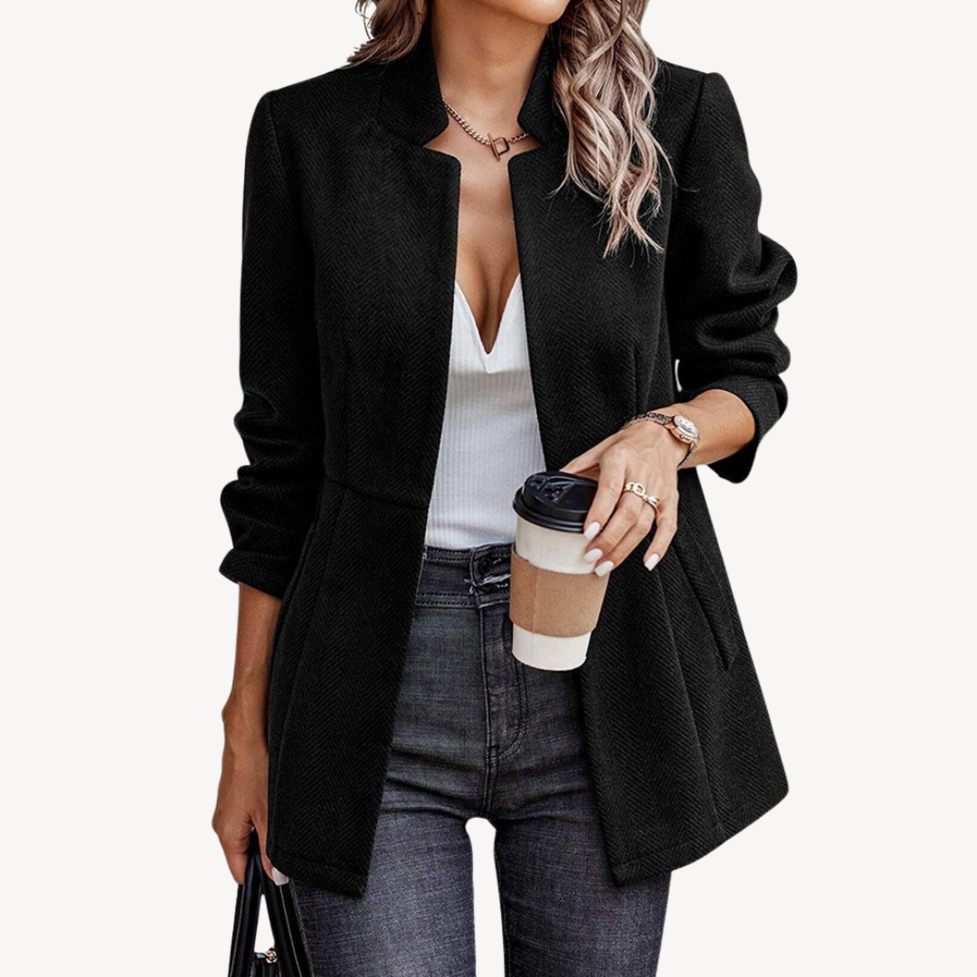 Damen Fischgrät Blazerjacke