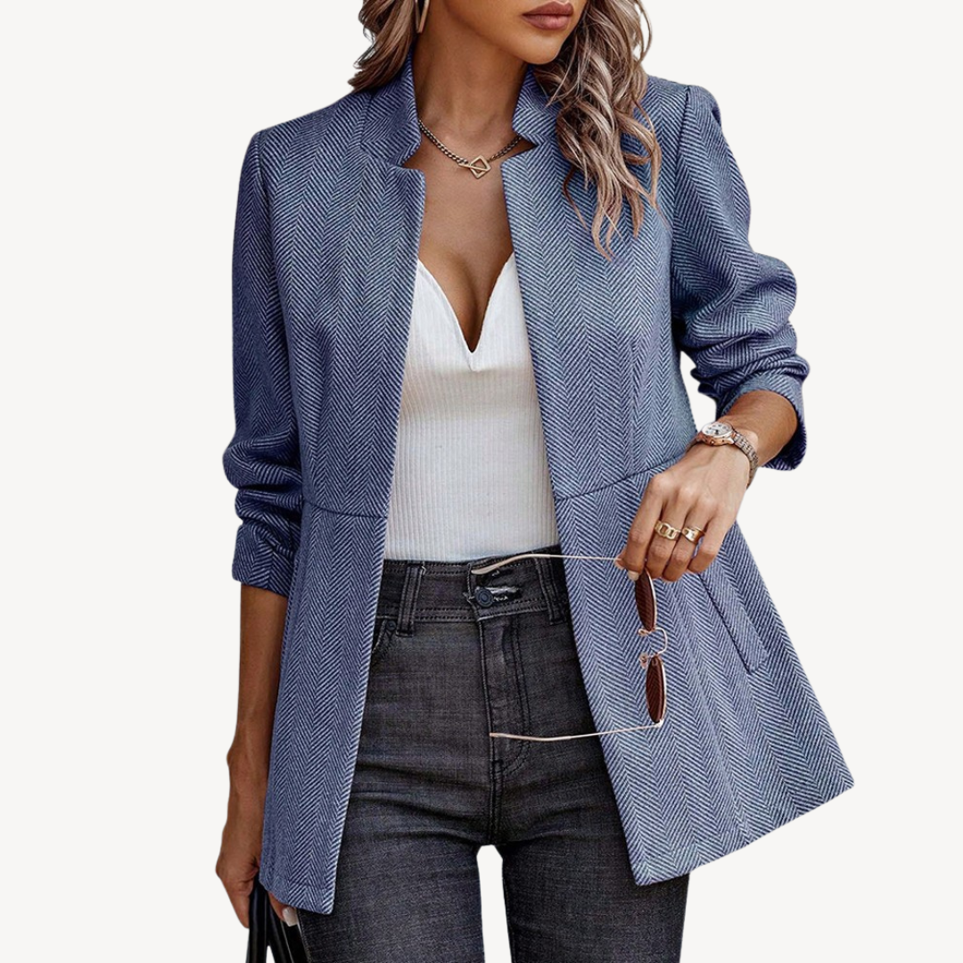 Damen Fischgrät Blazerjacke