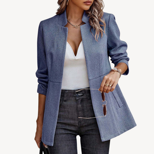 Damen Fischgrät Blazerjacke
