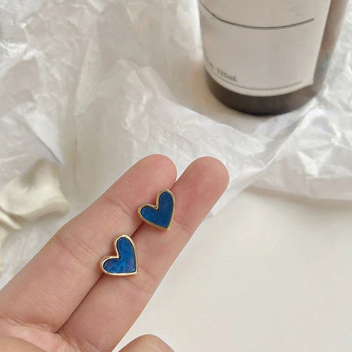 Blaue Liebe Ohrringe Temperament Ohrringe | Shop Nory