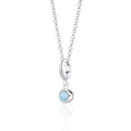 Dezember Geburtsstein Charm Halskette (Blauer Topas) | Shop Nory