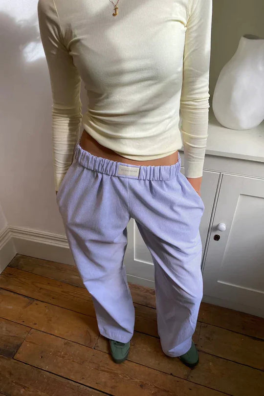 Loose fit Gestreift Elastisch Taille Hose