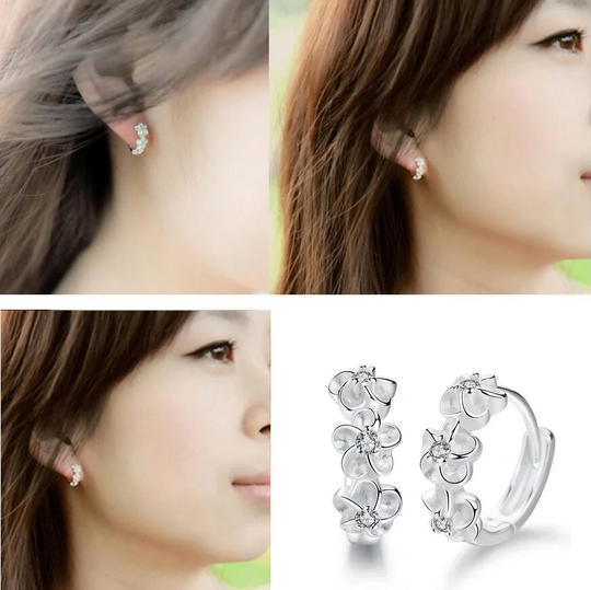 Silberohrringe mit Blumen | Shop Nory