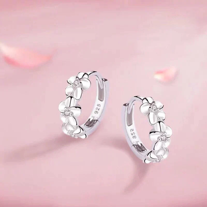Silberohrringe mit Blumen | Shop Nory