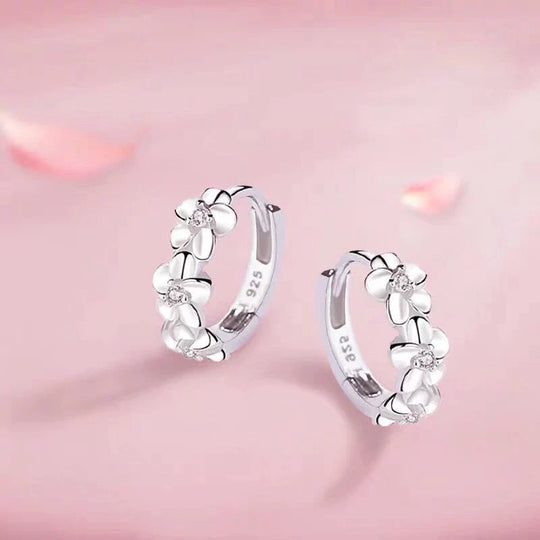 Silberohrringe mit Blumen | Shop Nory