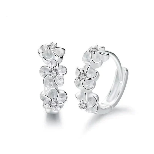 Silberohrringe mit Blumen | Shop Nory