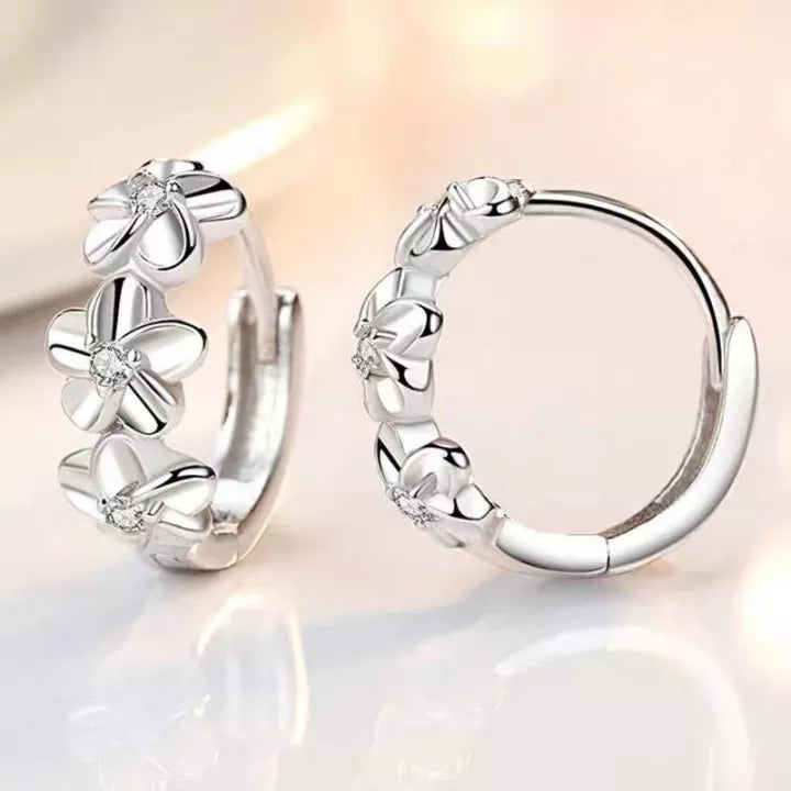 Silberohrringe mit Blumen | Shop Nory