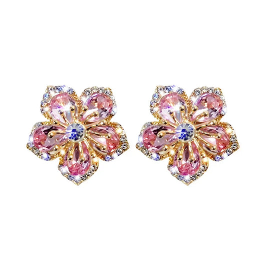Blumenförmige Zirkonia-Ohrringe – Flora | Shop Nory