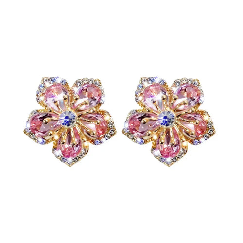 Blumenförmige Zirkonia-Ohrringe – Flora | Shop Nory