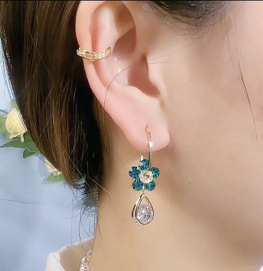 Kristall-Blumen-Ohrringe | Shop Nory