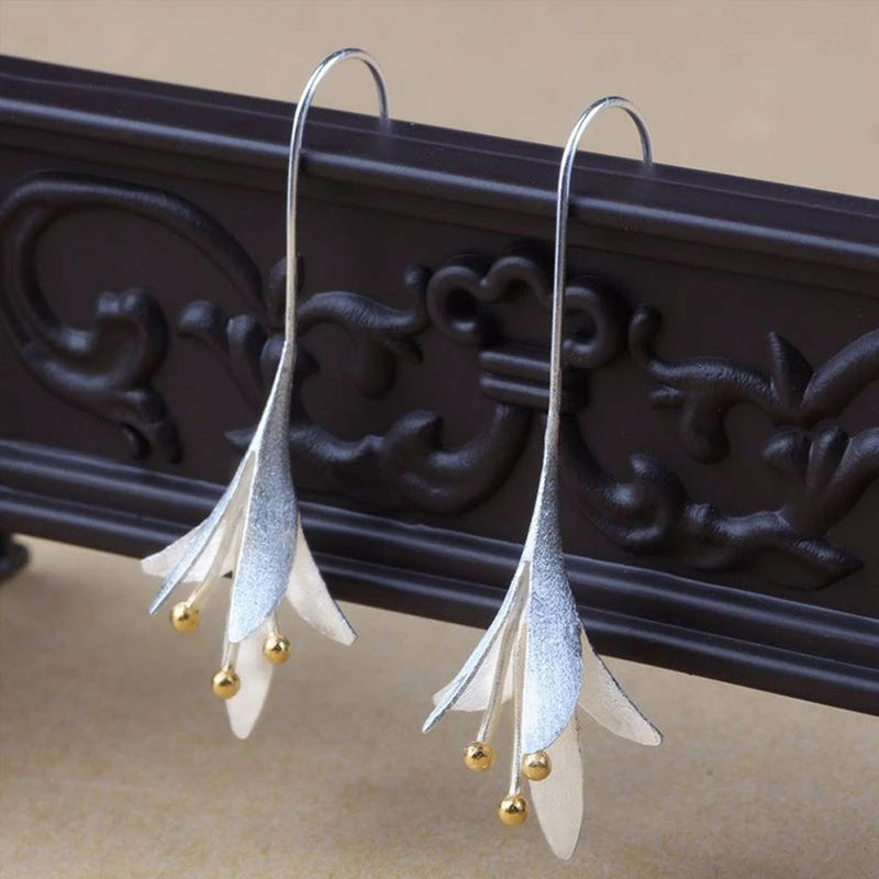 Silberne Blumen-Ohrringe - Arlena | Shop Nory