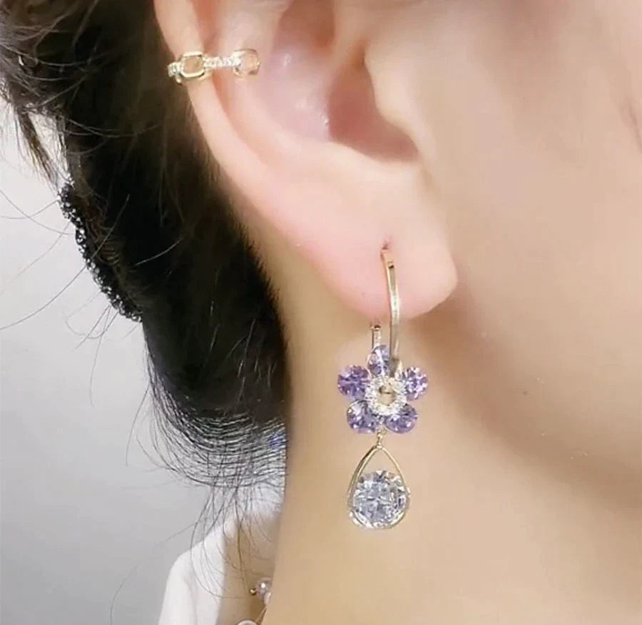 Kristall-Blumen-Ohrringe | Shop Nory