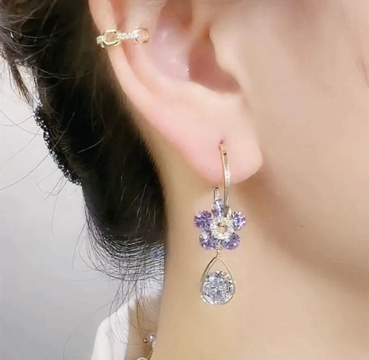Kristall-Blumen-Ohrringe | Shop Nory
