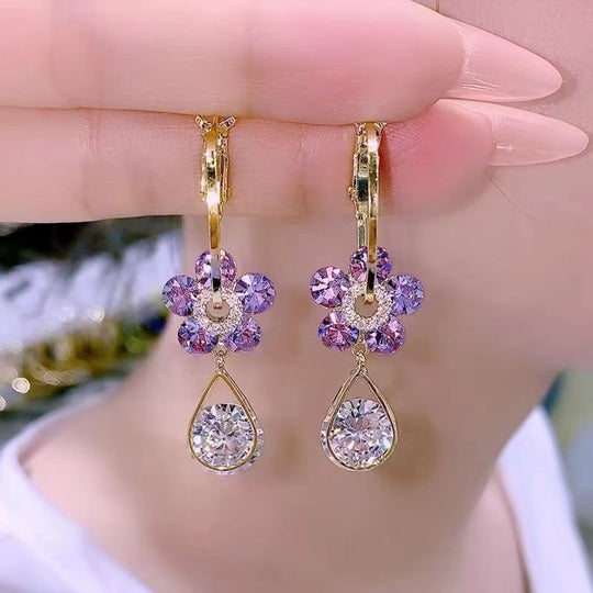 Kristall-Blumen-Ohrringe | Shop Nory