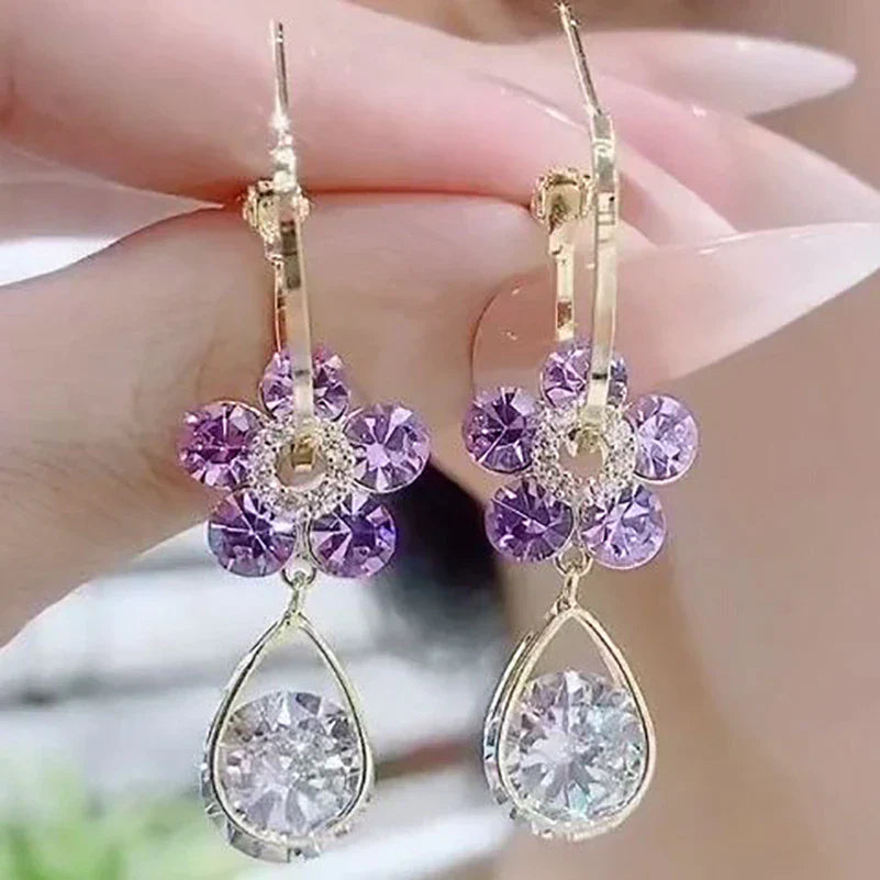 Kristall-Blumen-Ohrringe | Shop Nory