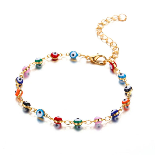 Bohemian Türkische Augen Perlen Fußkette | Shop Nory