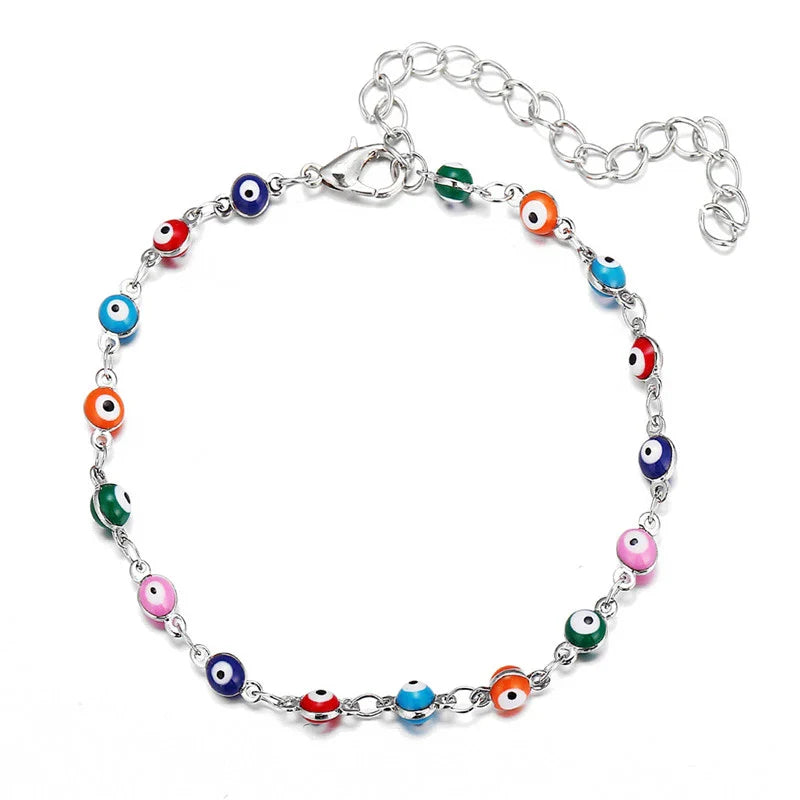Bohemian Türkische Augen Perlen Fußkette | Shop Nory