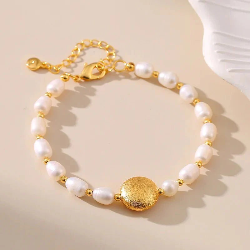 Boho Gold Akzentperlenarmbänder