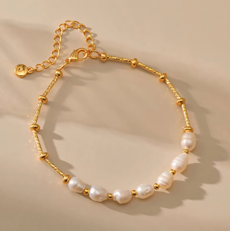 Boho Gold Akzentperlenarmbänder