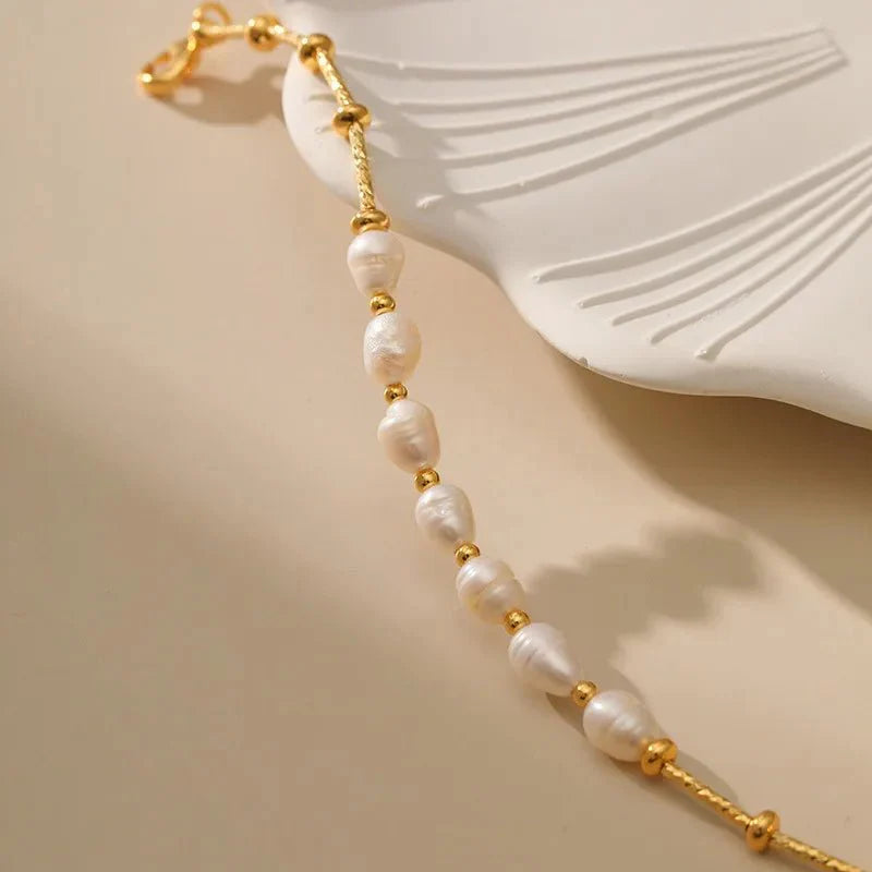 Boho Gold Akzentperlenarmbänder