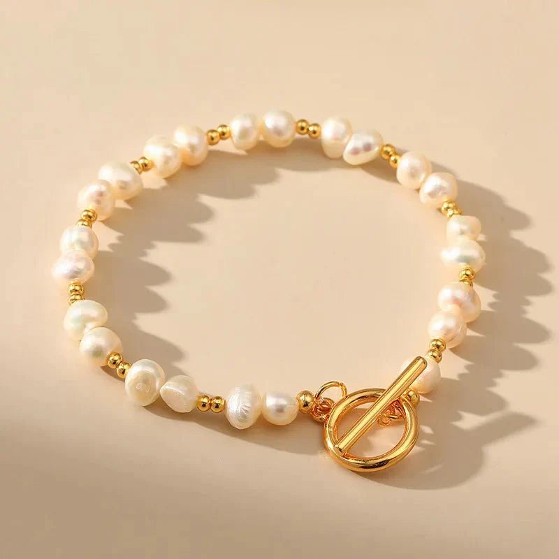 Boho Gold Akzentperlenarmbänder
