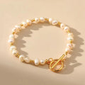 Boho Gold Akzentperlenarmbänder