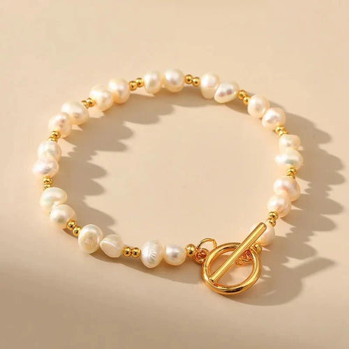 Boho Gold Akzentperlenarmbänder