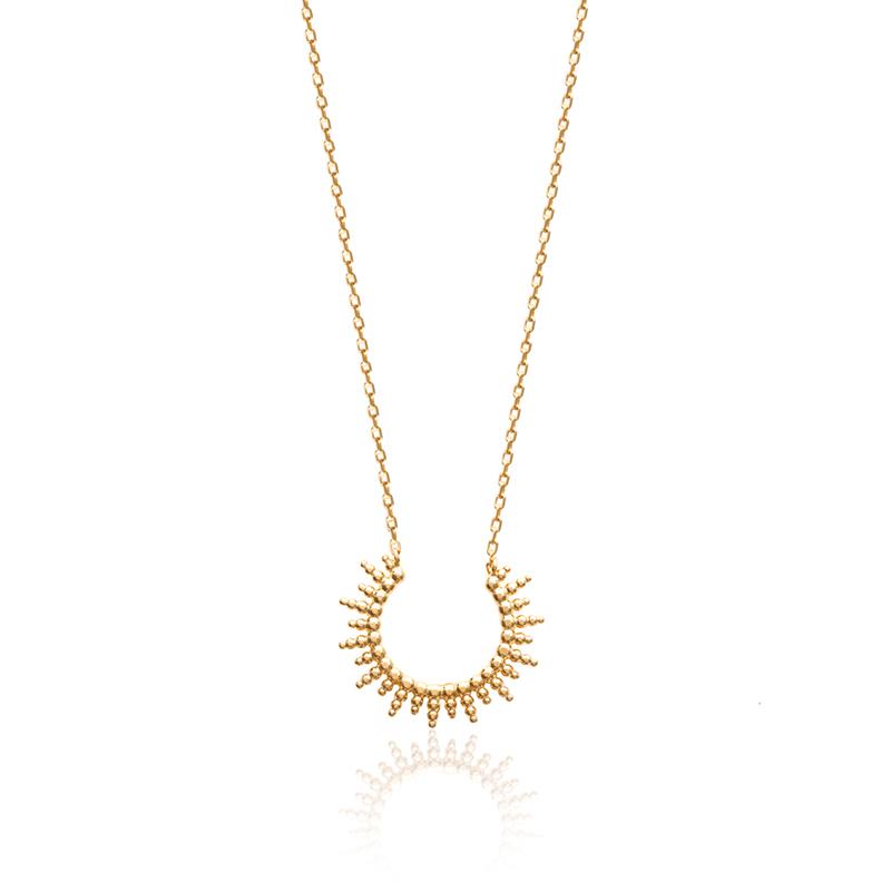 Sonnenschein Anhänger Kette vergoldet für Damen | Shop Nory