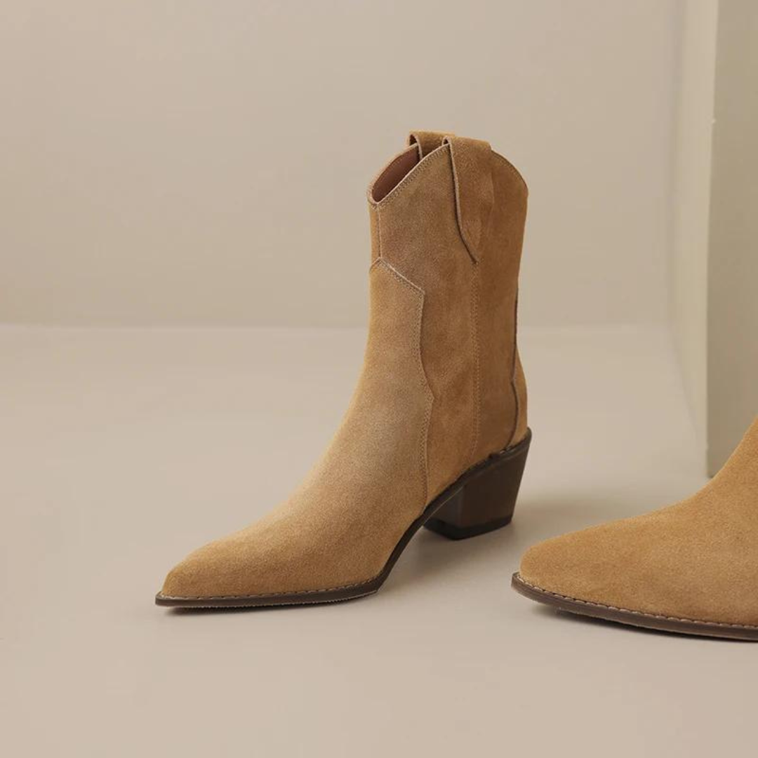 Spitzes Wedge-Ankle-Boots