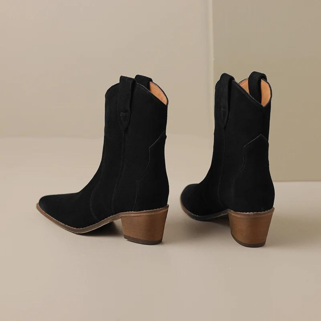 Spitzes Wedge-Ankle-Boots