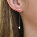 Ohrhänger mit weißer Süßwasserperle und Strass - 16K vergoldet | Shop Nory