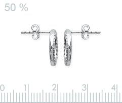 Ohrringe Ohrstecker Kreis mit Zirkoniasteinen aus Silber | Shop Nory