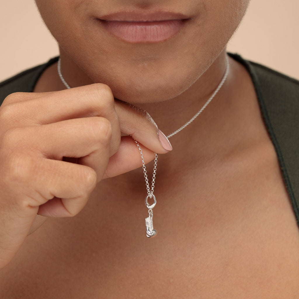 Silber Boxhandschuh Charme Anhänger Kette | Shop Nory