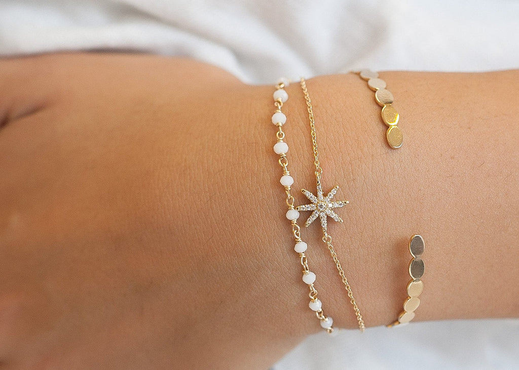 Armband Stern mit Zirkonia | 16 Karat vergoldet | Shop Nory