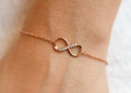 Unendlichkeit-Armband mit Zirkonia 16 Karat rosévergoldet | Shop Nory