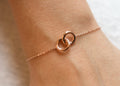 Armband mit Ringen 16K rosévergoldet | Shop Nory