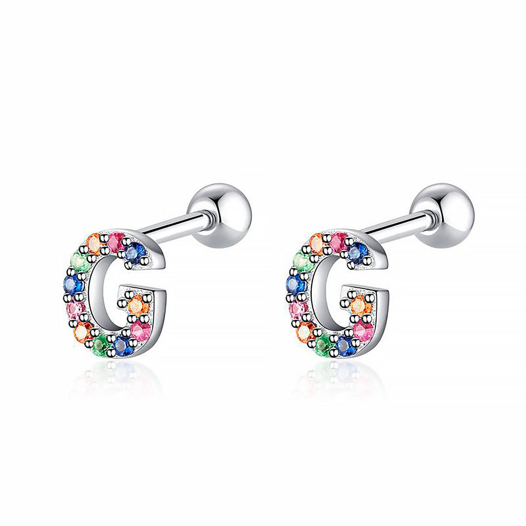 Buchstaben-Ohrringe mit Farbe - Letria | Shop Nory