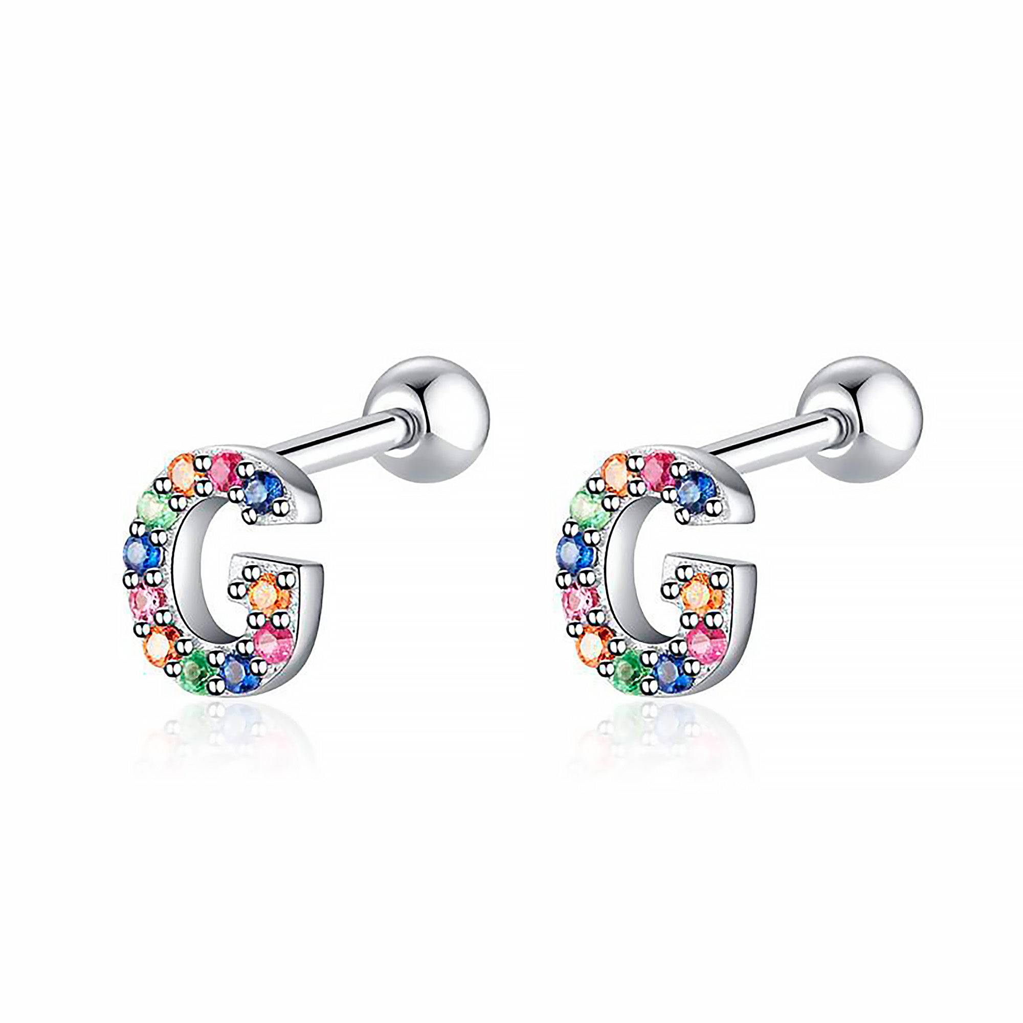 Buchstaben-Ohrringe mit Farbe - Letria | Shop Nory