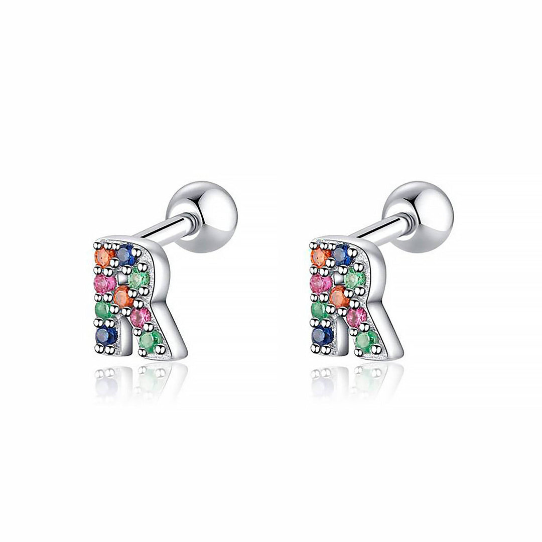 Buchstaben-Ohrringe mit Farbe - Letria | Shop Nory