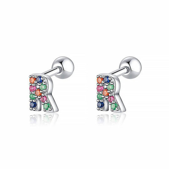 Buchstaben-Ohrringe mit Farbe - Letria | Shop Nory