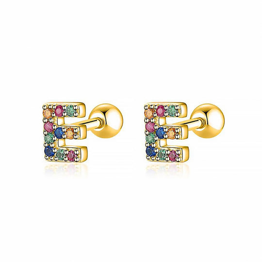 Buchstaben-Ohrringe mit Farbe - Letria | Shop Nory