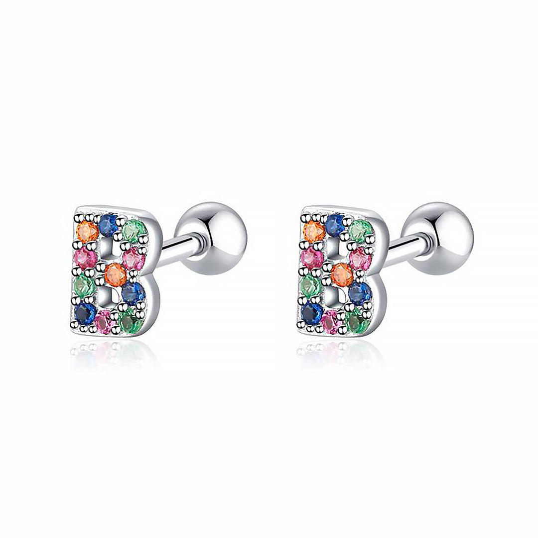 Buchstaben-Ohrringe mit Farbe - Letria | Shop Nory
