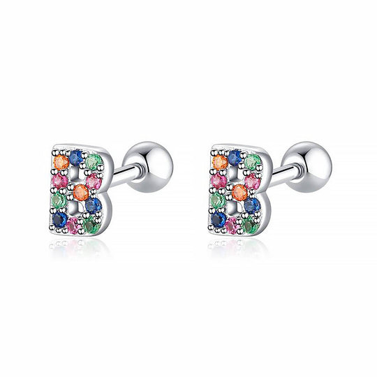 Buchstaben-Ohrringe mit Farbe - Letria | Shop Nory