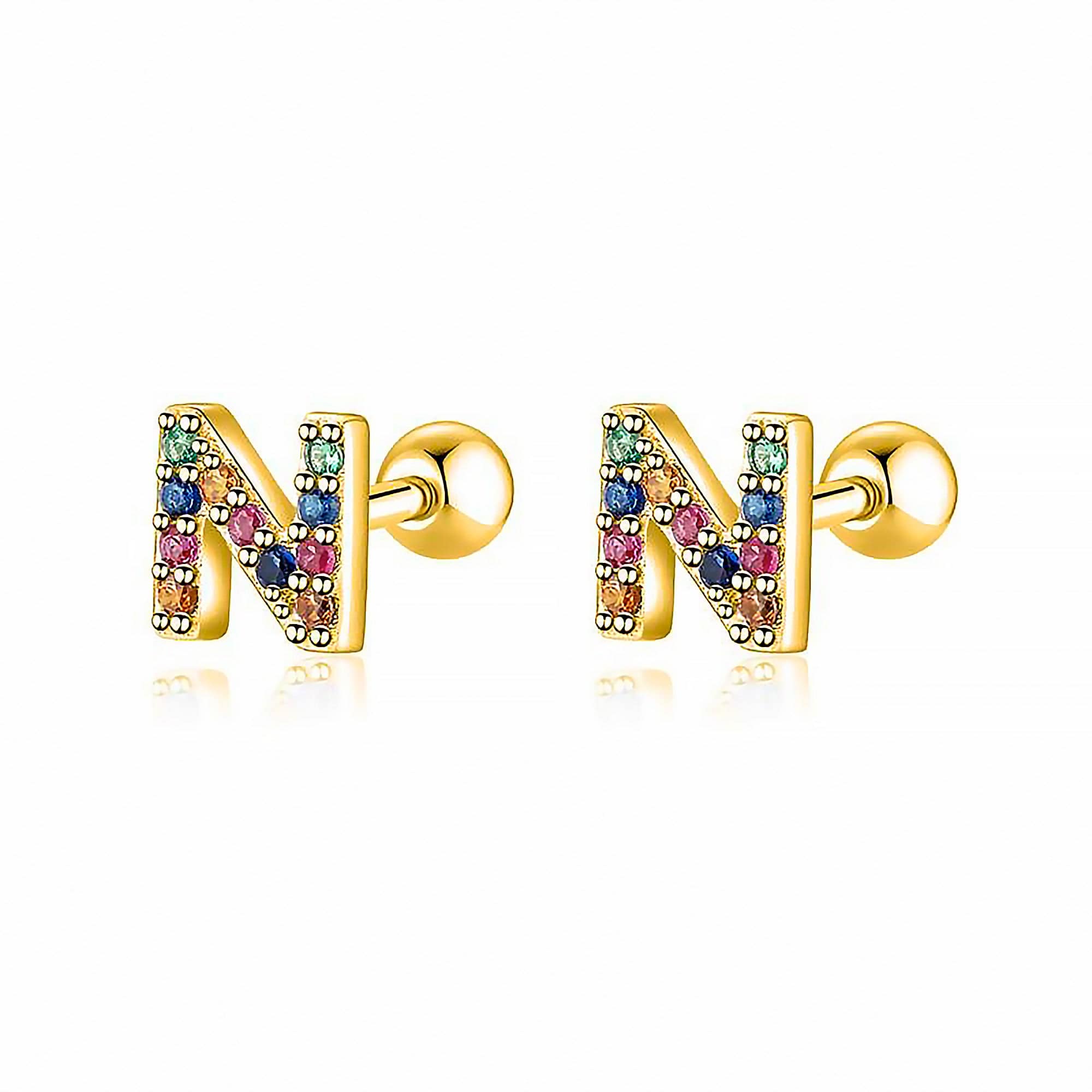 Buchstaben-Ohrringe mit Farbe - Letria | Shop Nory