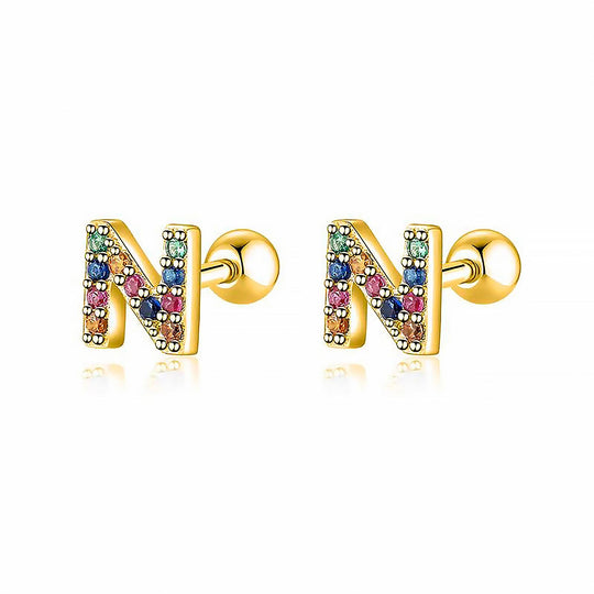 Buchstaben-Ohrringe mit Farbe - Letria | Shop Nory