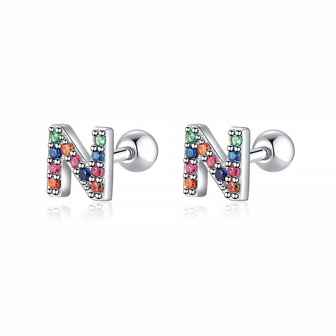Buchstaben-Ohrringe mit Farbe - Letria | Shop Nory