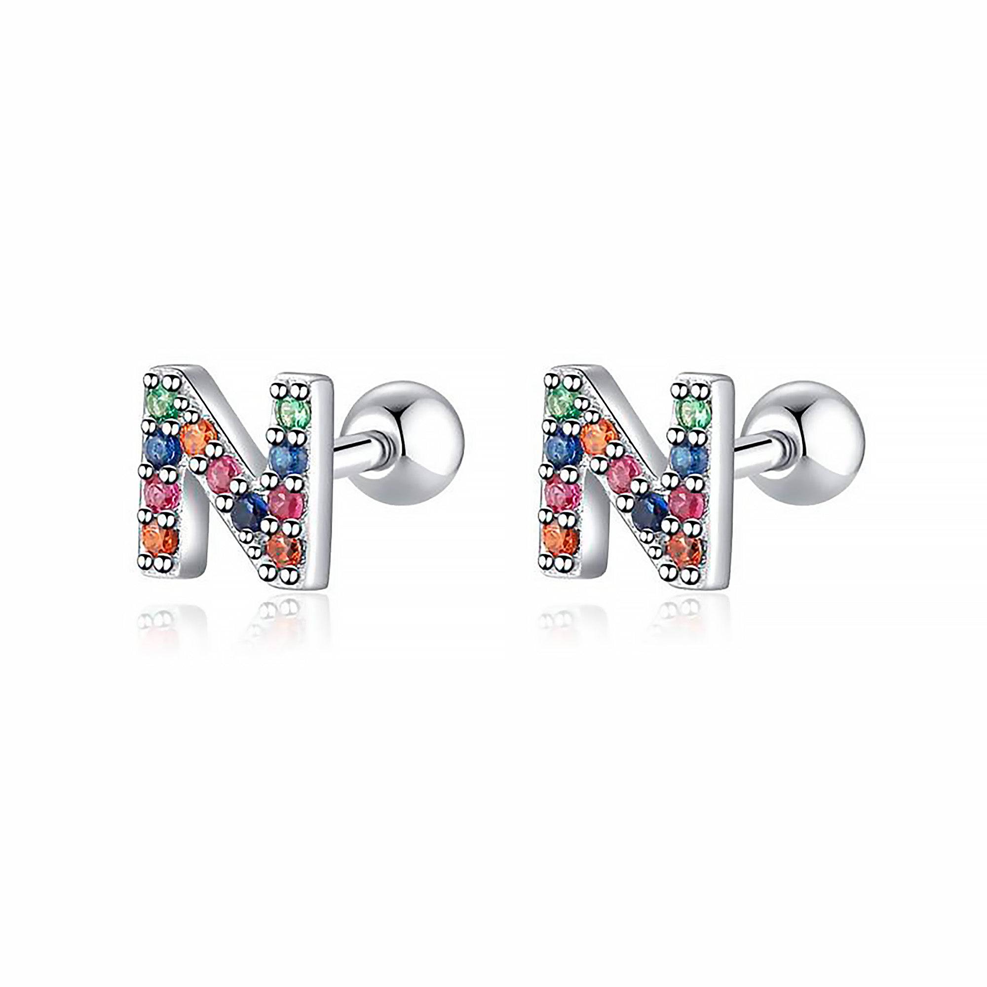 Buchstaben-Ohrringe mit Farbe - Letria | Shop Nory