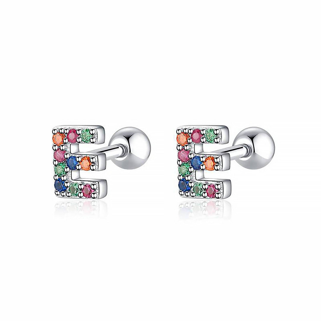 Buchstaben-Ohrringe mit Farbe - Letria | Shop Nory